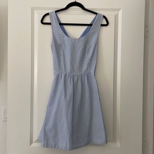 Vineyard Vines Blue and White Stripe Textured Dress